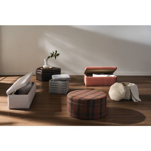 Picture of Othello 40" Octagon Leather Storage Ottoman